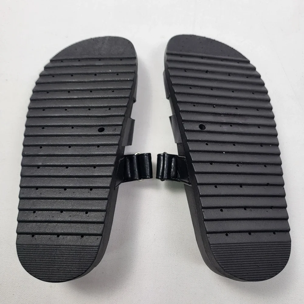 Madden Girl Black Sandals Slides Adjustable‎ Strap Casual Kids Size 6